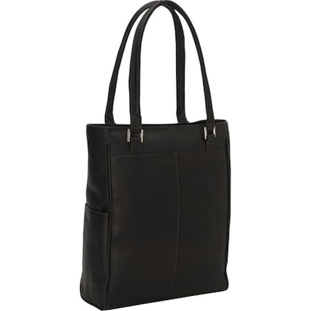 Piel Leather 3034 - CHC Vertical Laptop Tote - Chocolate 3034-CHC